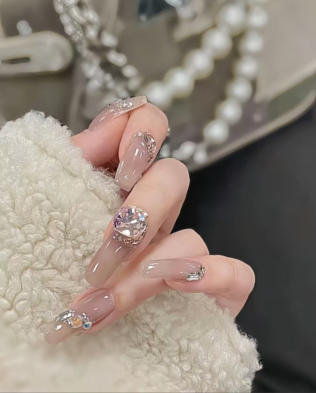 Light luxury manicure, surprise bag high diamond jewelry mixed Diamond Nail DIY series,open in the live🔥🔥🔥