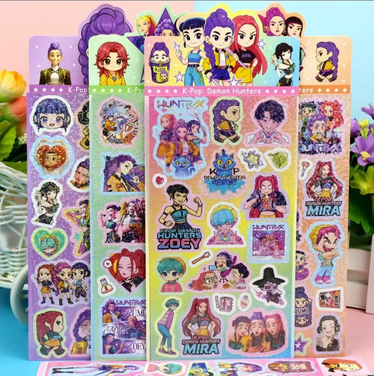 K-pop Witch Hunt Girl Group Merch Laser Stickers - Korean-style Cartoon DIY Scrapbook & Deco Sticker