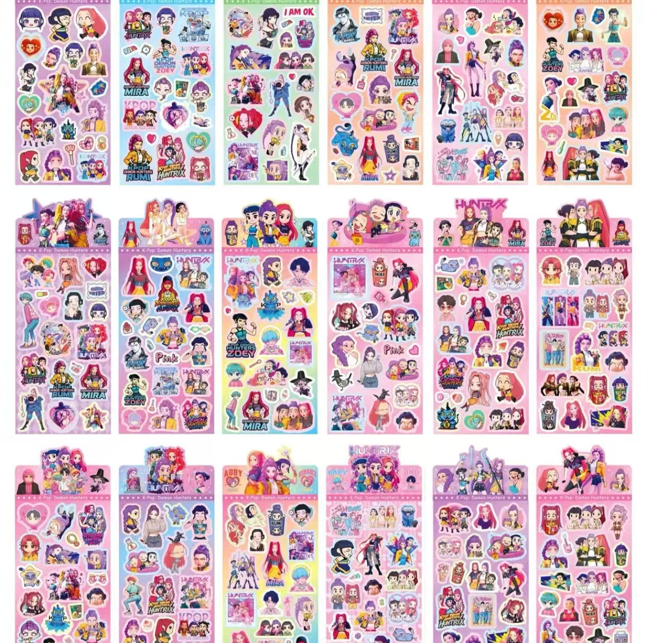 K-pop Witch Hunt Girl Group Merch Laser Stickers - Korean-style Cartoon DIY Scrapbook & Deco Sticker